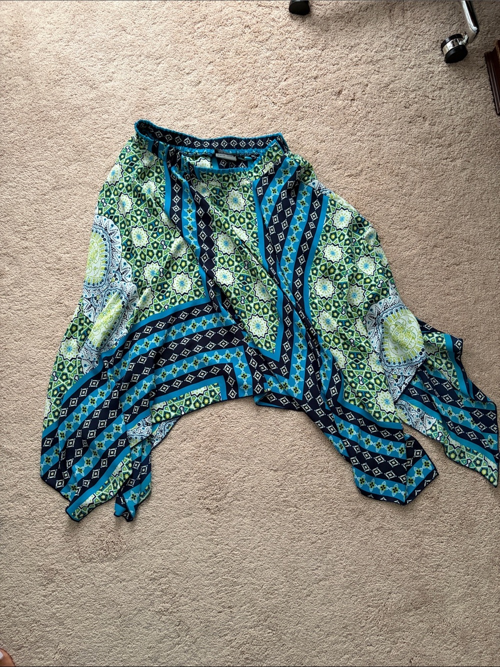 Bohemian Blue & Green Patterned Women's skirt